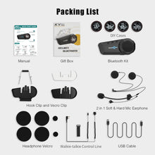 FreedConn KY-Pro Motocycle Helmet Waterproof and Wireless Bluetooth Headset /FM Radio/1000M Intercom/6 Riders Intercom/ Moto Biking & Skiiing/ Universal Pairing with most of other brands bluetooths