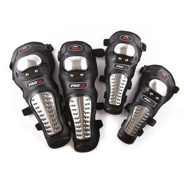NEW MOTORCYCLE MOTOCROSS STAINLESS STEEL ELBOW KNEE ARMOR PADS PROTECTORS HX_P15 GUARDS