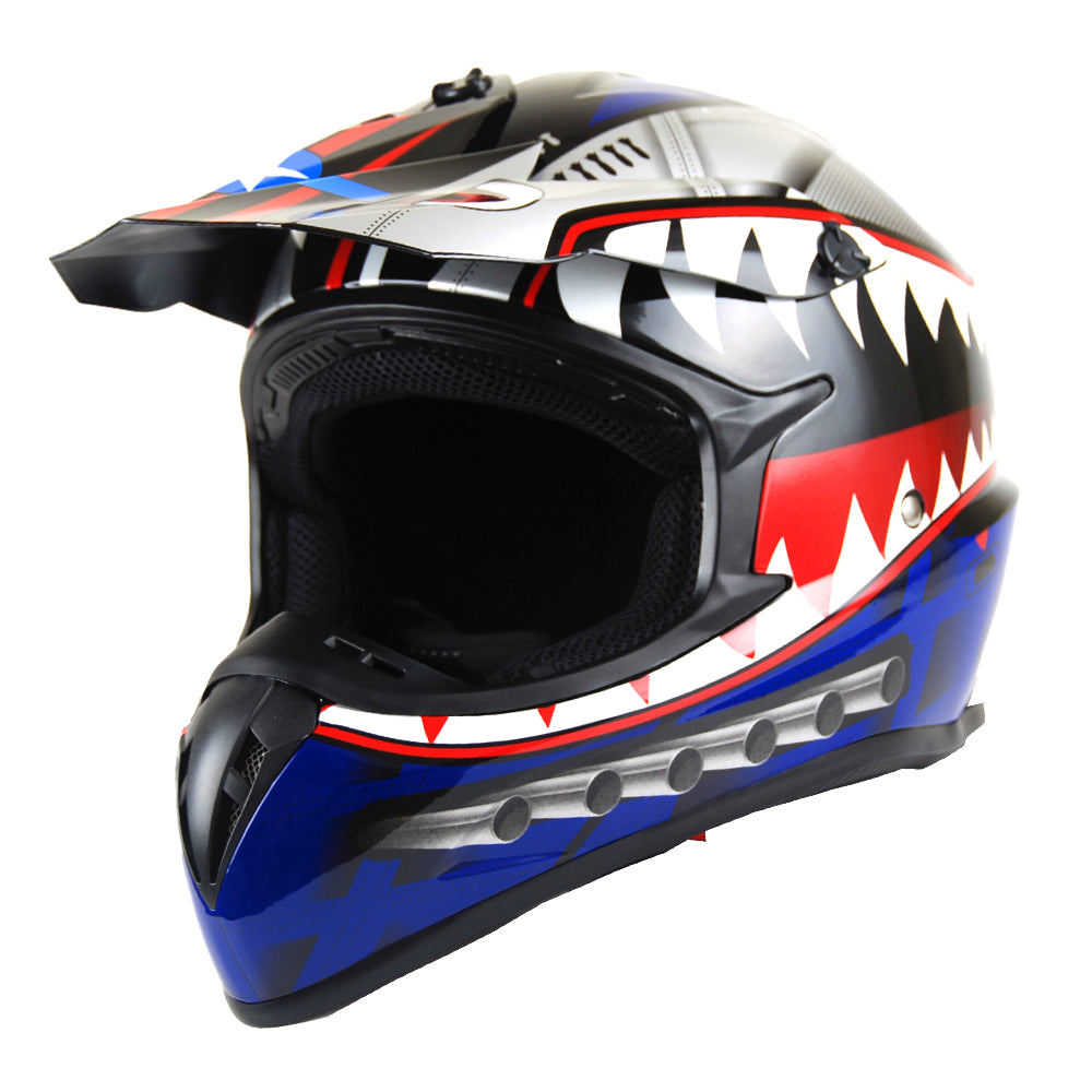 1Storm Adult Motocross Helmet BMX MX ATV Dirt Bike Downhill Mountain Bike Helmet Racing Style: HKY_SC09S