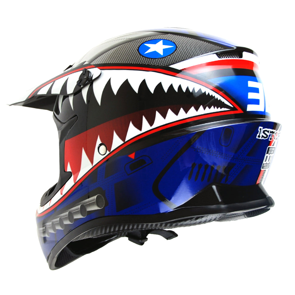 1Storm Adult Motocross Helmet BMX MX ATV Dirt Bike Downhill Mountain Bike Helmet Racing Style: HKY_SC09S