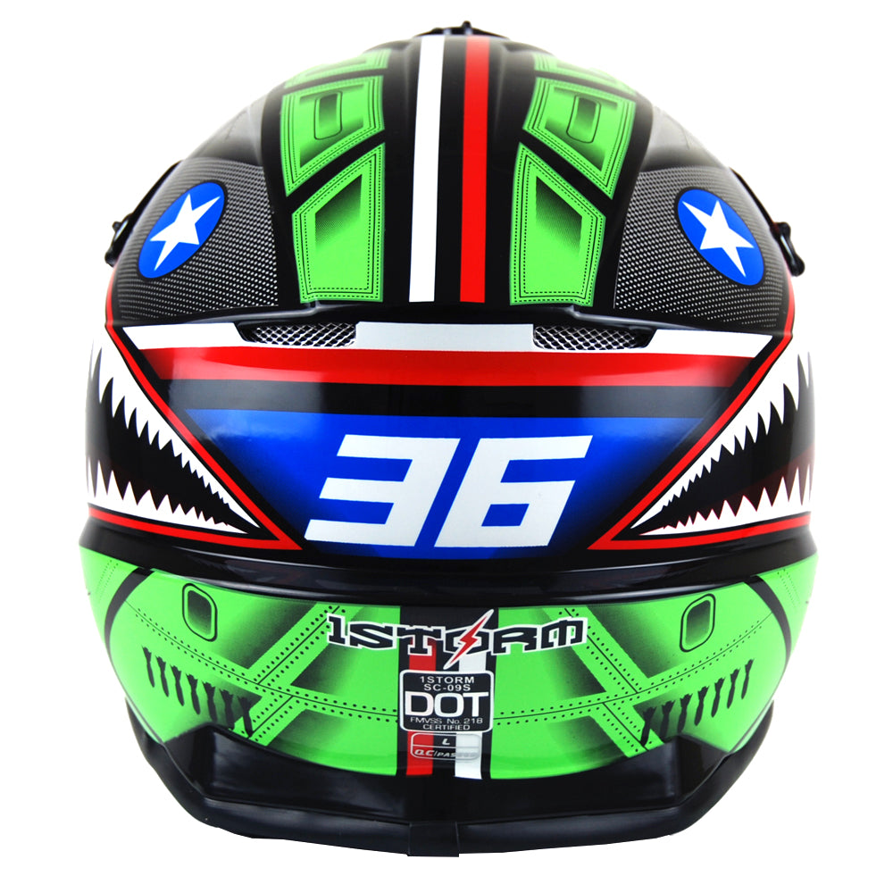 1Storm Adult Motocross Helmet BMX MX ATV Dirt Bike Downhill Mountain Bike Helmet Racing Style: HKY_SC09S