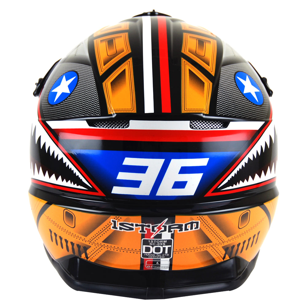 1Storm Adult Motocross Helmet BMX MX ATV Dirt Bike Downhill Mountain Bike Helmet Racing Style: HKY_SC09S