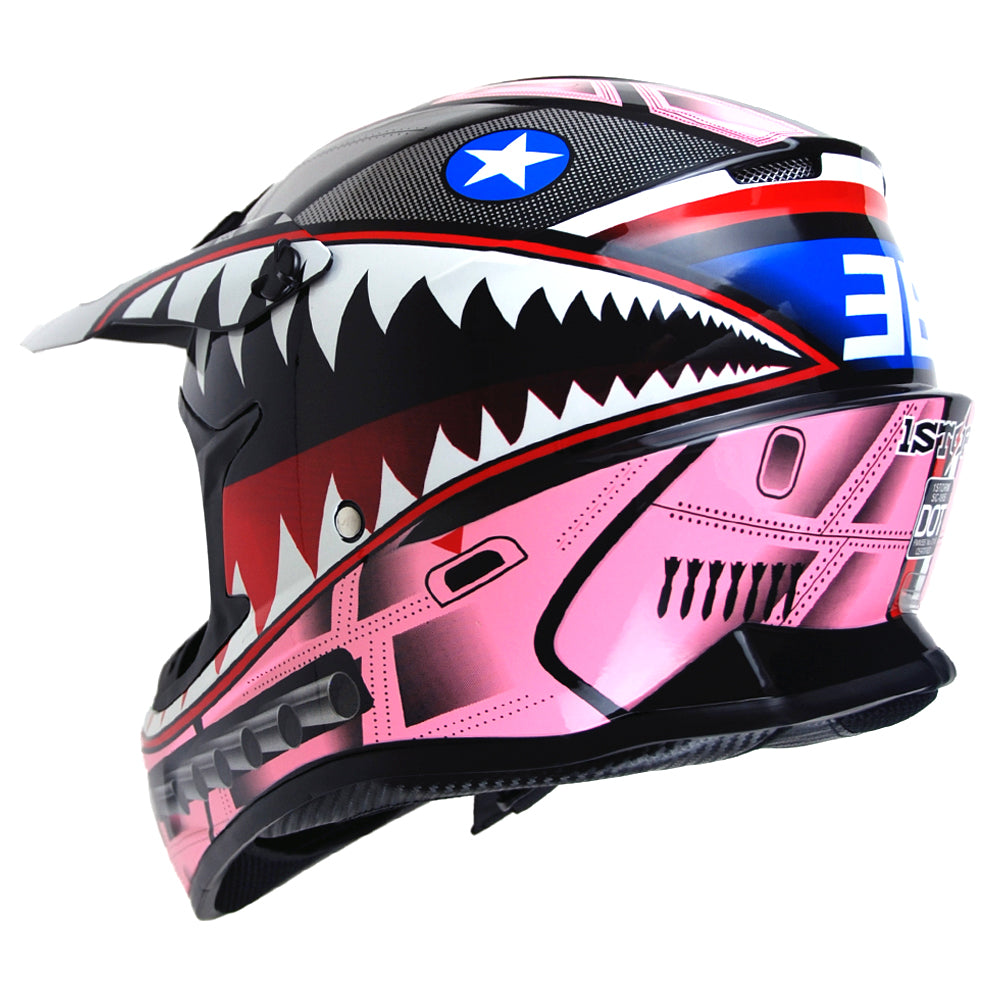 1Storm Adult Motocross Helmet BMX MX ATV Dirt Bike Downhill Mountain Bike Helmet Racing Style: HKY_SC09S