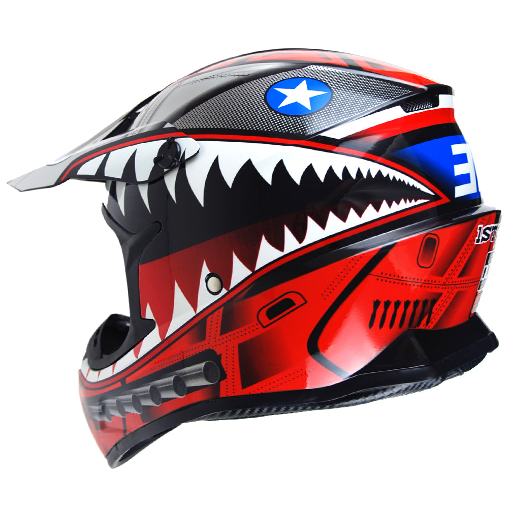 1Storm Adult Motocross Helmet BMX MX ATV Dirt Bike Downhill Mountain Bike Helmet Racing Style: HKY_SC09S