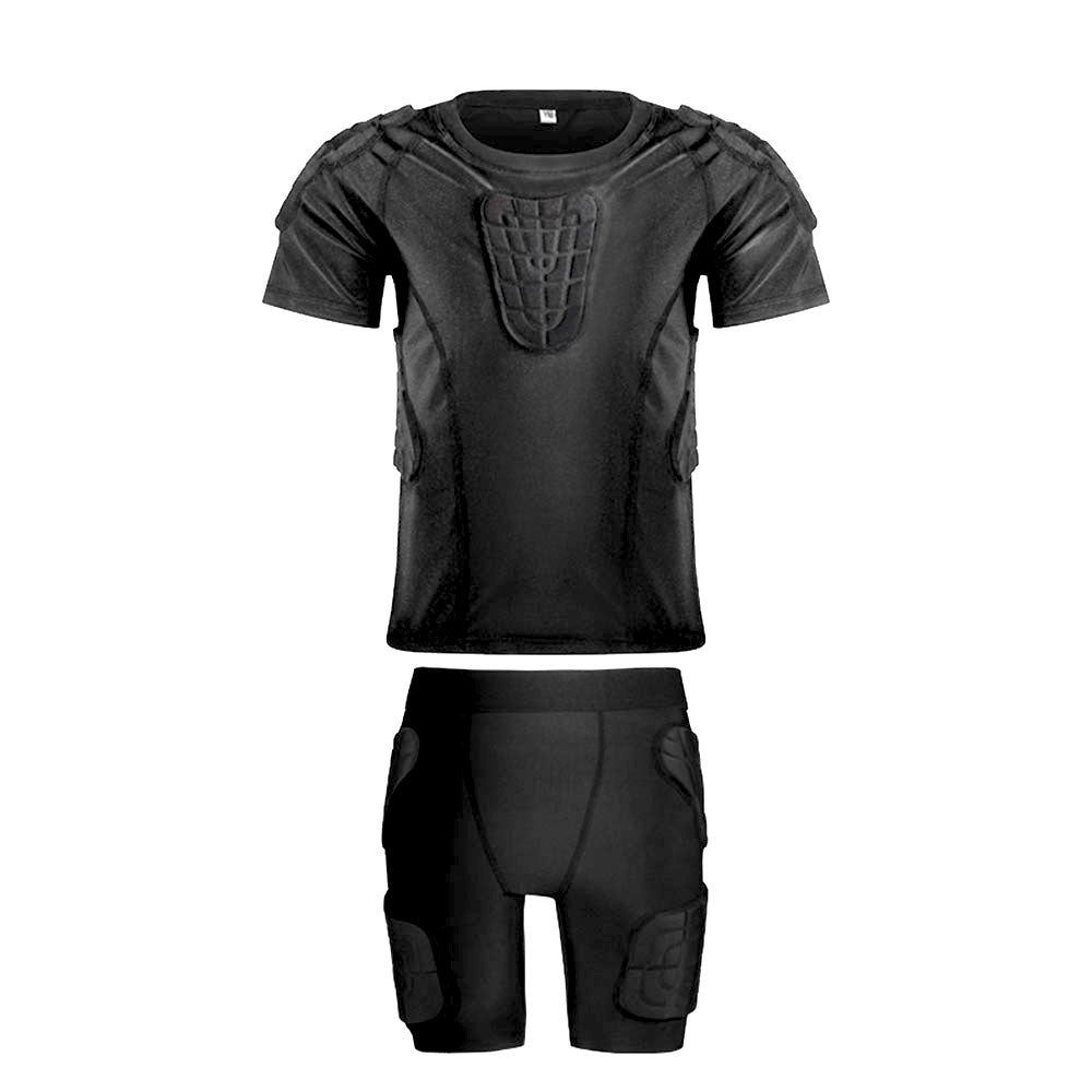 Youth Kids Lycra+EVA Anti-Collision Protective Short Shirt/Pant for Football Baseball Basketball Bike Rugby Snowboard Ski Volleyball