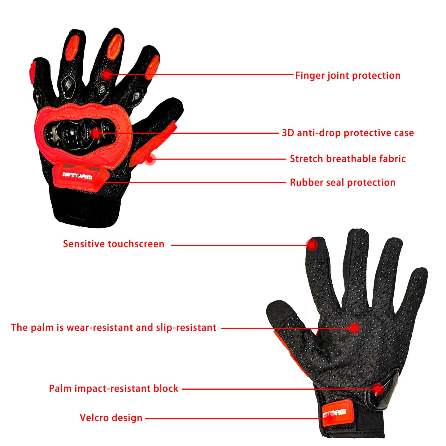 1Storm Youth Kids Motocross Gloves Motorcycle BMX MX ATV Dirt Bike Bicycle Cycling Gloves Octopus 01FYouth