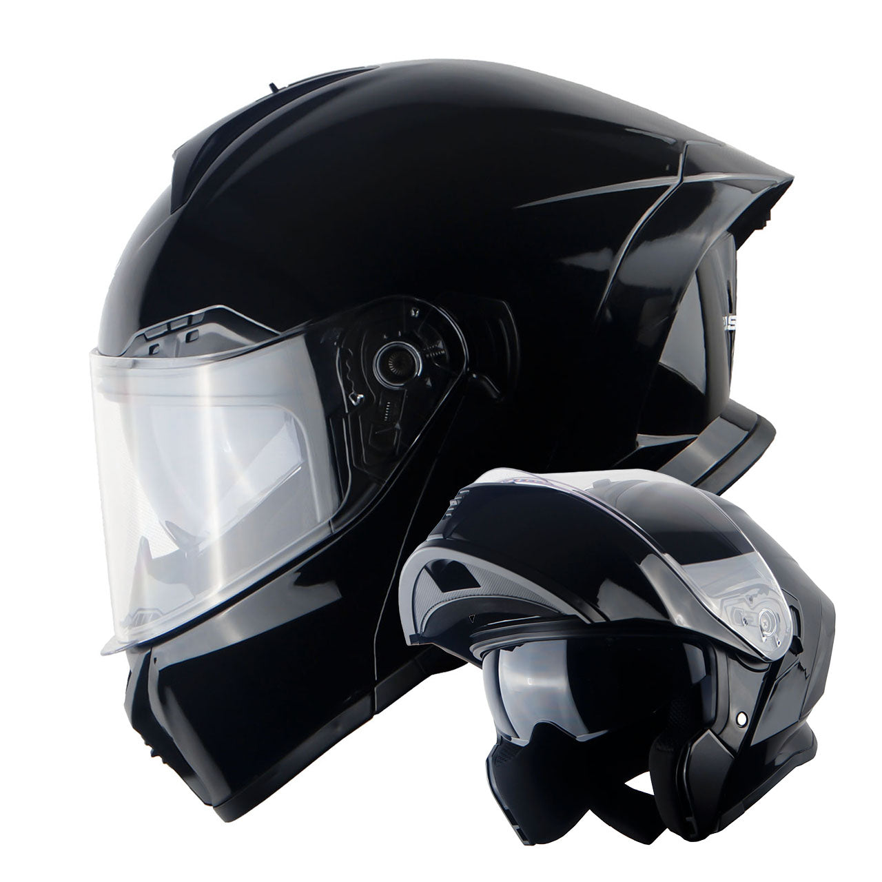 1Storm New Motorcycle Bike Modular Full Face Helmet Dual Visor Sun Shield: NOLED-X90