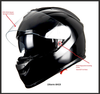 Part for Motorcycle Helmet AH15 Glossy Black