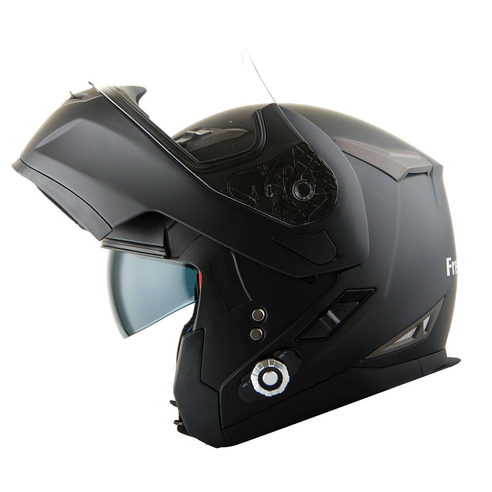 blacked out motorcycle helmet with bluetooth Martian Motorcycle Bluetooth Modular Full Face Helmet: HM-BH1; HM-BH2 – 1Storm Helmet