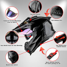 1Storm New Motorcycle Motocross Helmet Dual Sport Off Road Full Face Helmet DS008