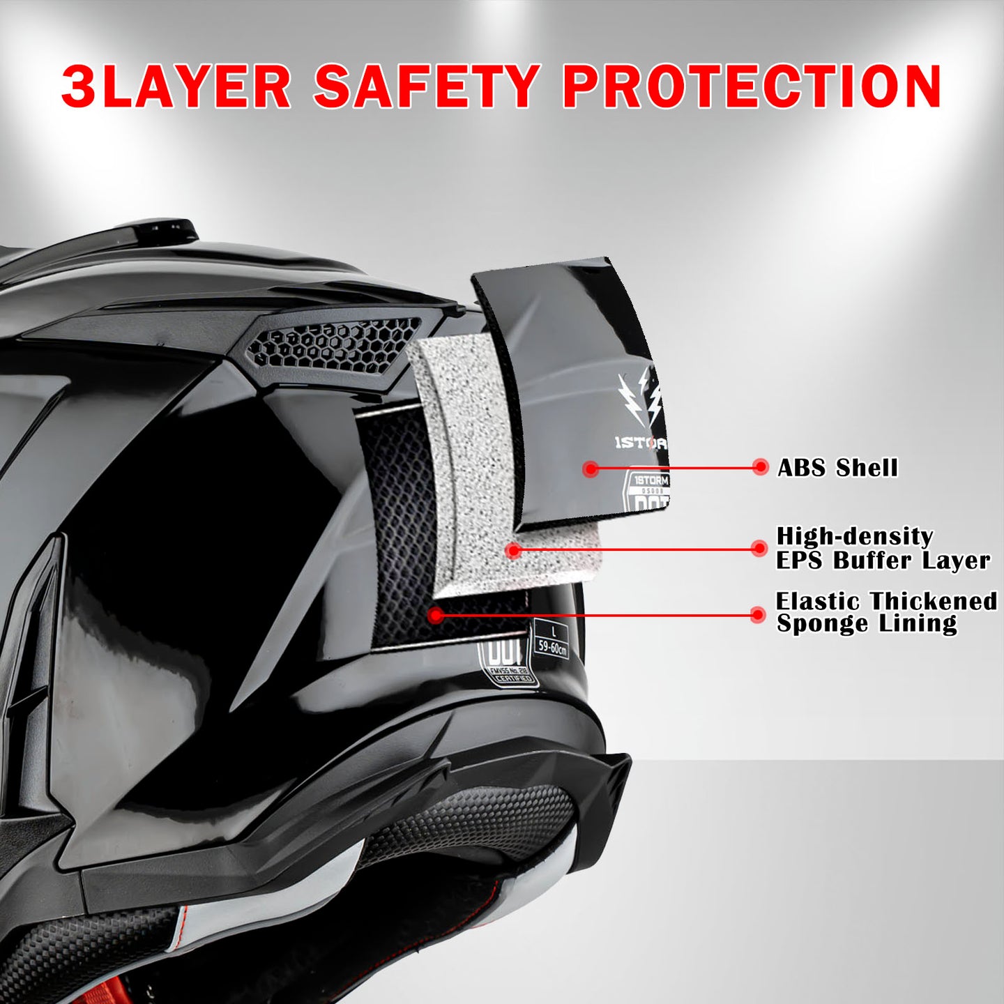 1Storm New Motorcycle Motocross Helmet Dual Sport Off Road Full Face Helmet DS008
