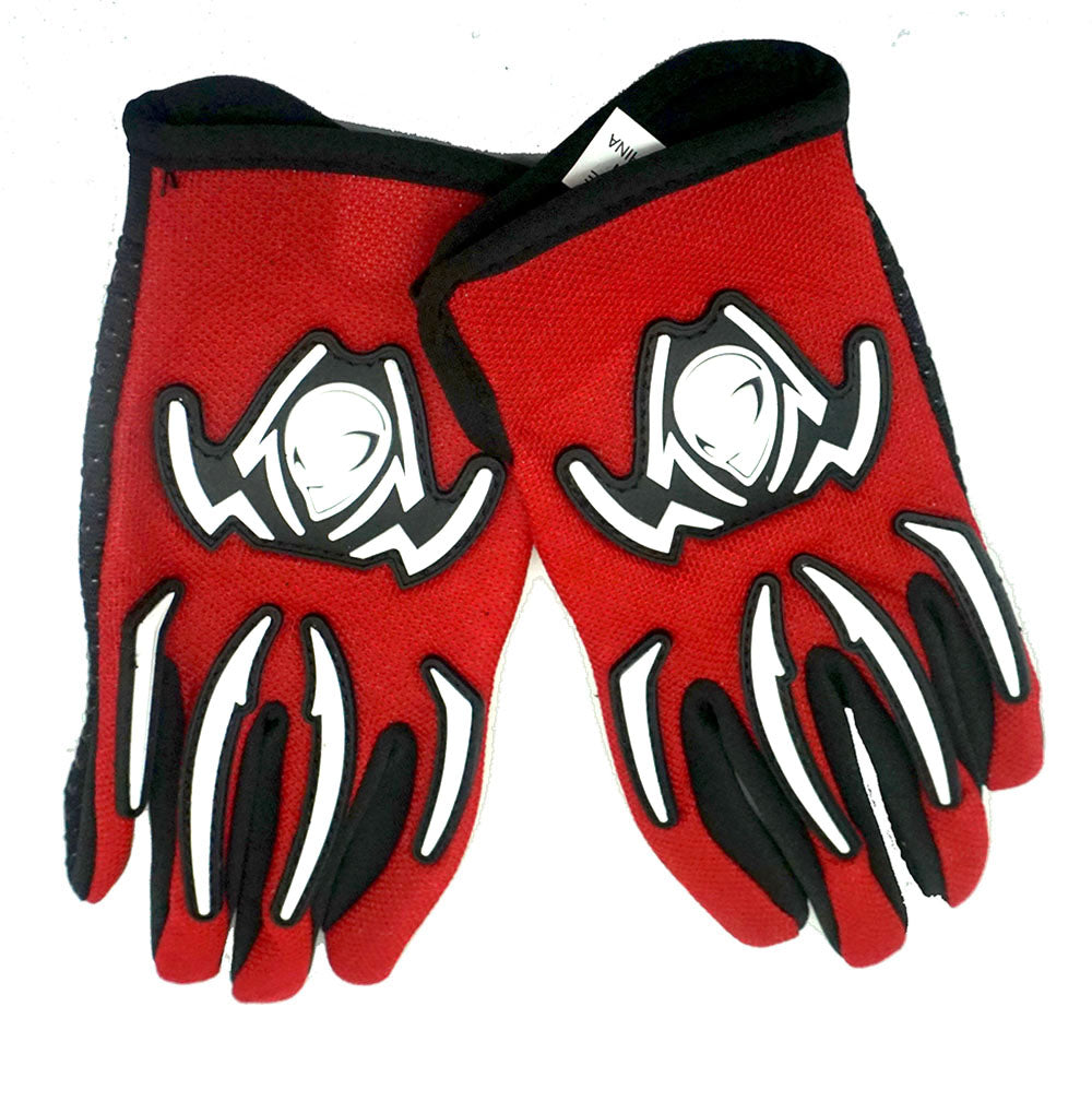 WOW Youth Kids Motocross BMX MX ATV Dirt Helmet HJOY + Goggles + MG Youth Glove Bundle