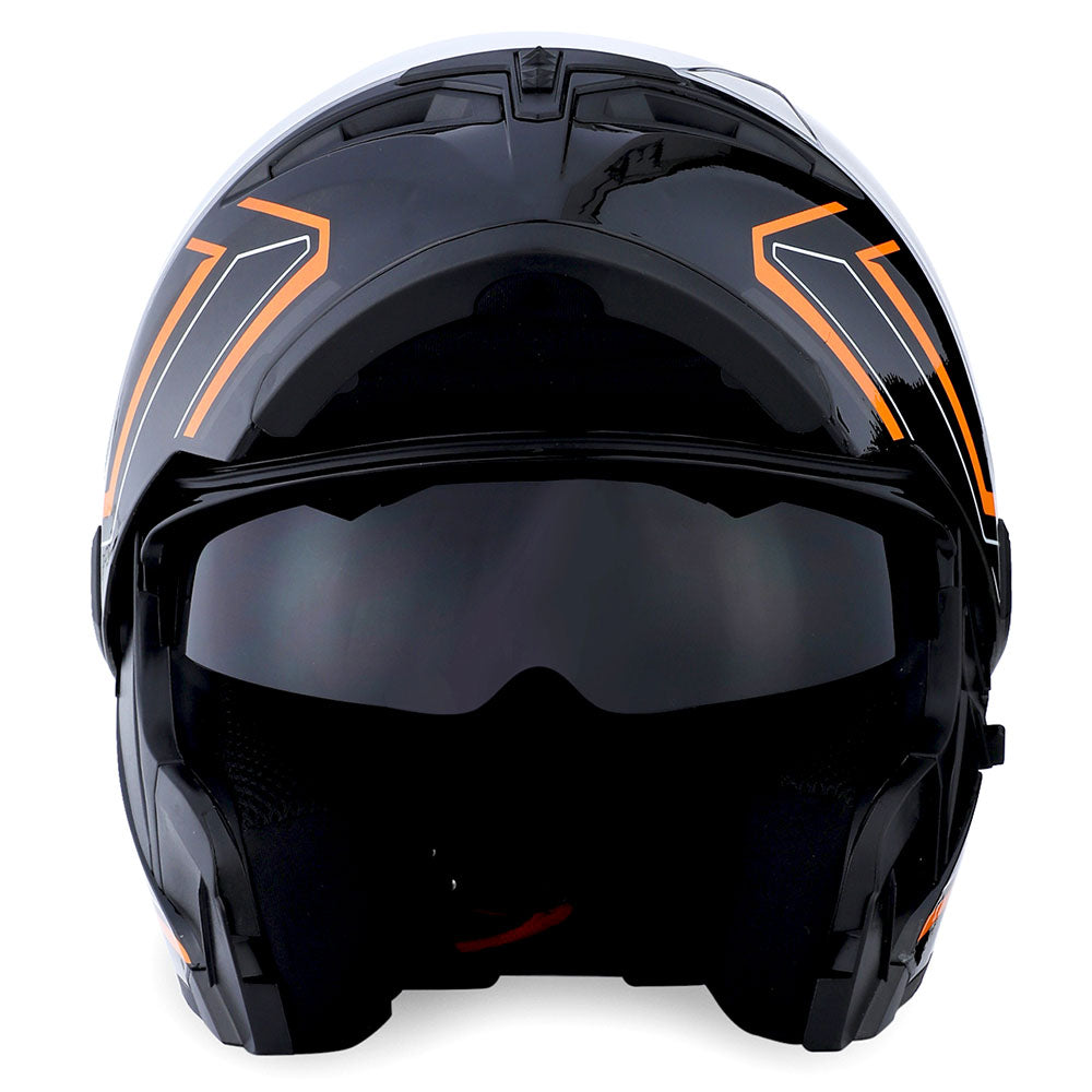 1Storm Motorcycle Modular Full Face Flip up Dual Visor Helmet + Spoiler + Motorcycle Bluetooth Headset: HB89