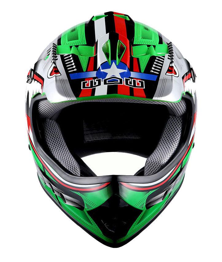 WOW Youth Motocross Helmet Kids Motorcycle Helmet HBOY + Goggles + MG Youth Glove Bundle