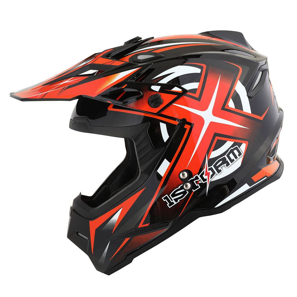 1Storm Youth Kids Motocross Helmet BMX MX Bike Helmet Youth_HF801 Teenager Racing Style