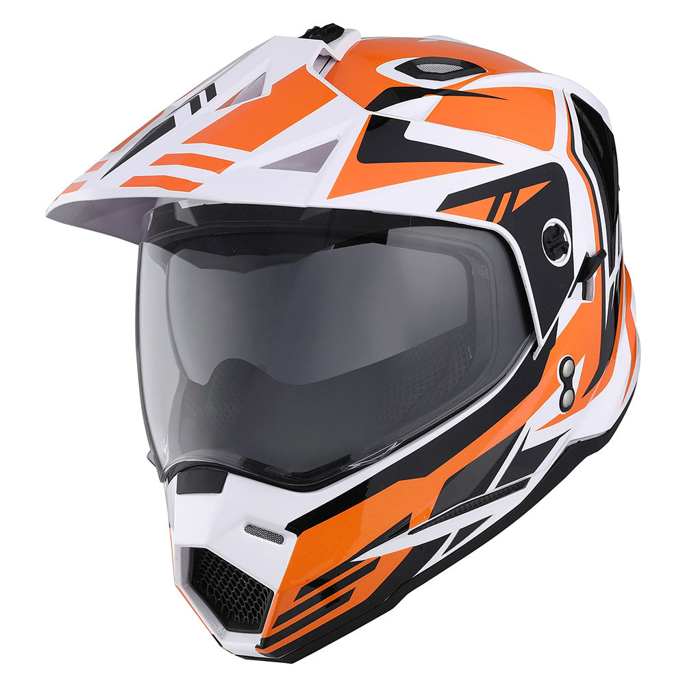 1Storm Youth Kids Dual Sport Dual Visor Motorcycle Motocross Off Road Full Face Helmet Youth_HF802