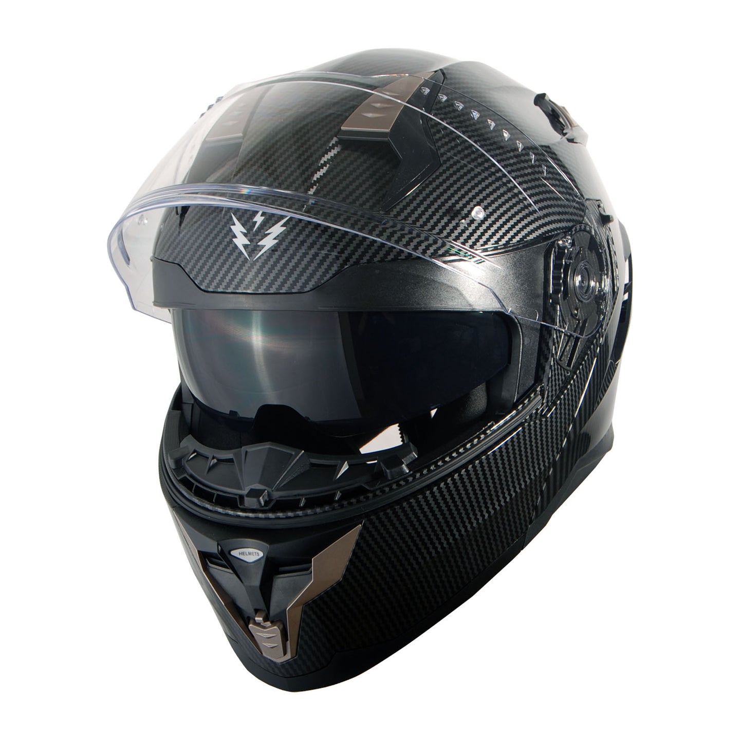 1Storm Motorcycle Modular Full Face Helmet Flip up Dual Visor Anti Fog Pinlock:  JHA119