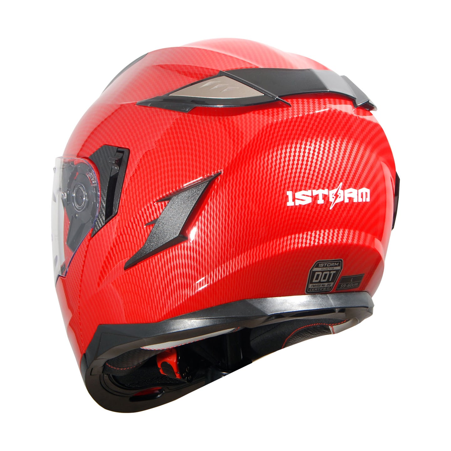 1Storm Motorcycle Modular Full Face Helmet Flip up Dual Visor Anti Fog Pinlock:  JHA119