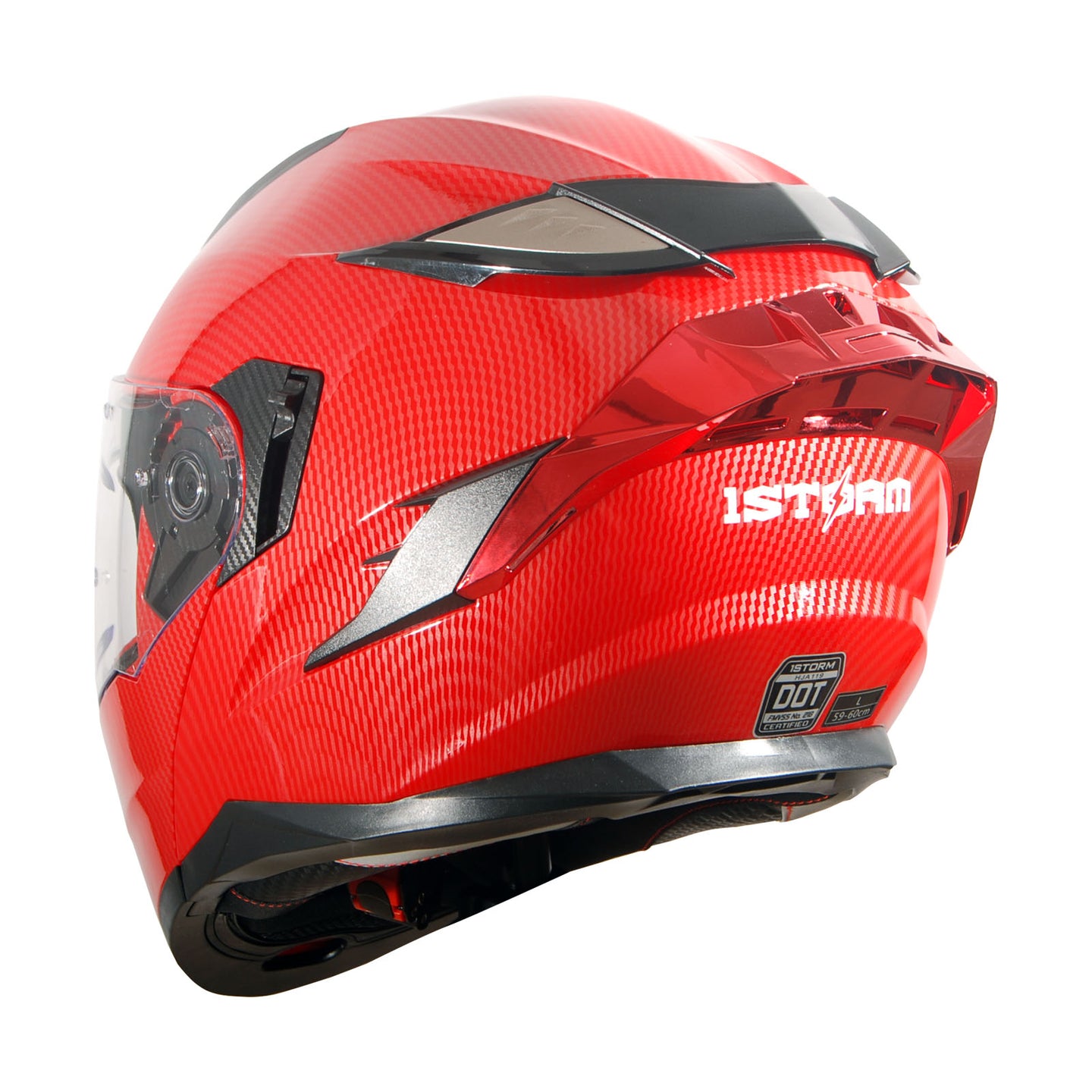 1Storm Motorcycle Modular Full Face Helmet Flip up Dual Visor Anti Fog Pinlock:  JHA119