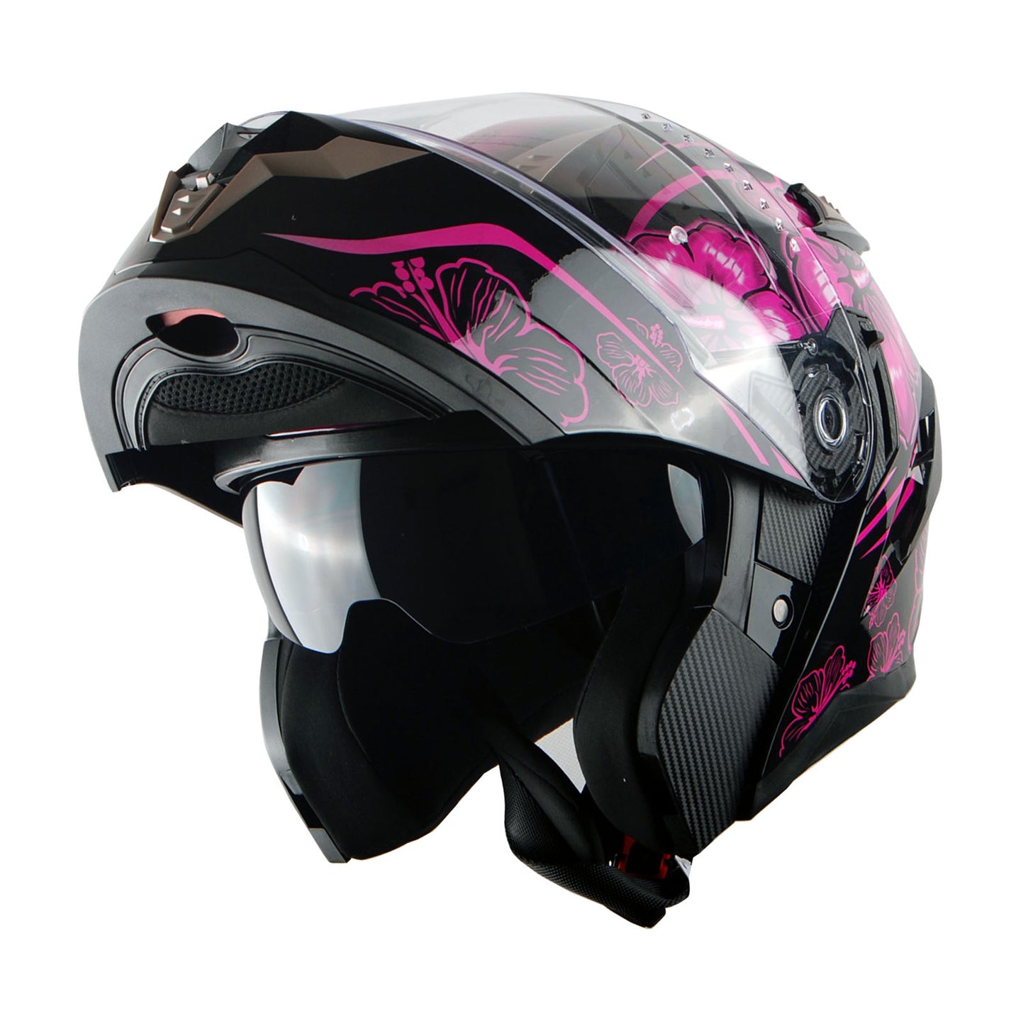 1Storm Motorcycle Modular Full Face Helmet Flip up Dual Visor Anti Fog Pinlock:  JHA119