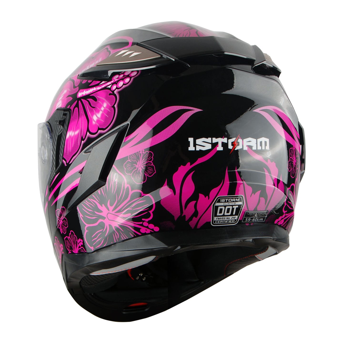 1Storm Motorcycle Modular Full Face Helmet Flip up Dual Visor Anti Fog Pinlock:  JHA119