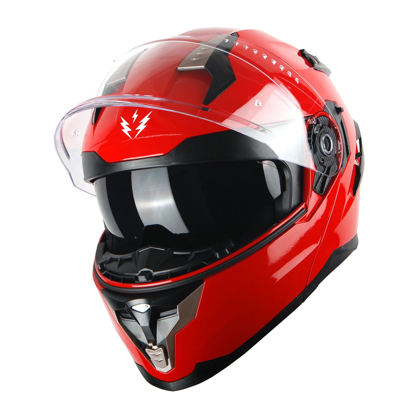 1Storm Motorcycle Modular Full Face Helmet Flip up Dual Visor Anti Fog Pinlock:  JHA119