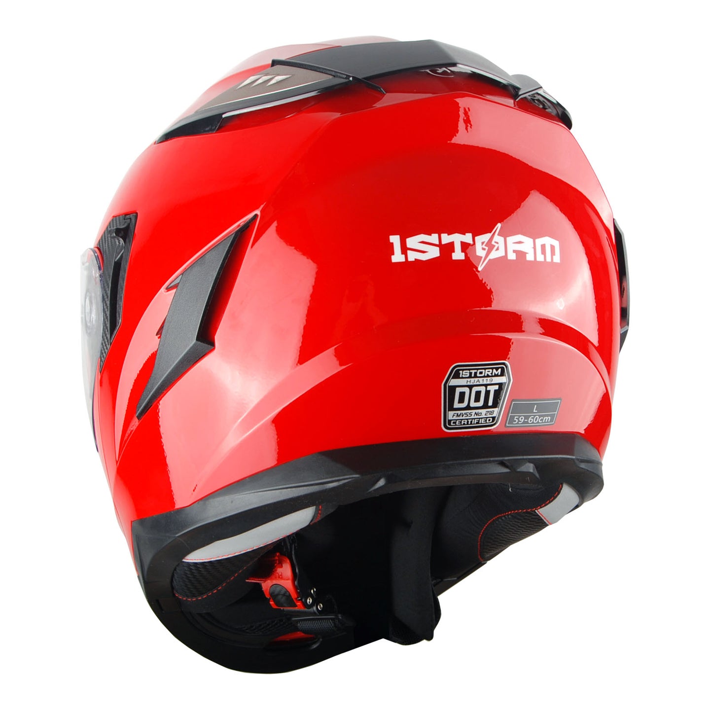 1Storm Motorcycle Modular Full Face Helmet Flip up Dual Visor Anti Fog Pinlock:  JHA119