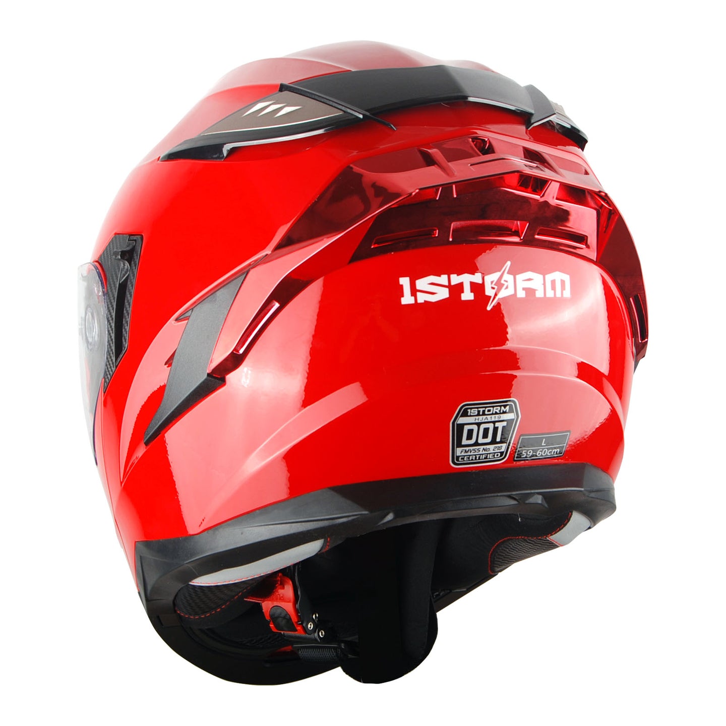 1Storm Motorcycle Modular Full Face Helmet Flip up Dual Visor Anti Fog Pinlock:  JHA119