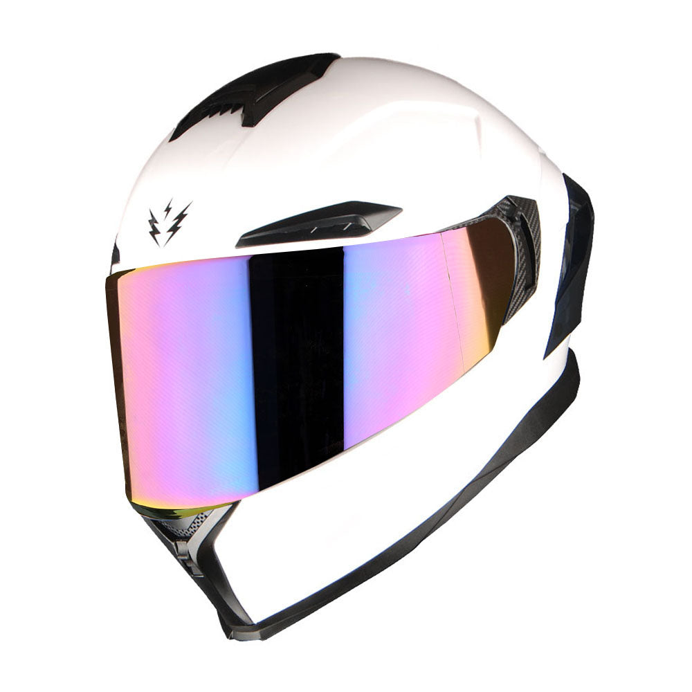 1Storm Motorcycle Full Face Helmet DOT Adults Street Bike Dual Visor Sun Inner Shield with One Extra Clear Shield: HJAH15