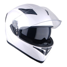 1Storm Motorcycle Street Bike Dual Visor/Sun Visor Full Face Helmet Mechanic with LED Tail Light: LED_HJK316