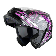 1Storm Motorcycle Street Bike Modular/Flip up Dual Visor Sun Shield Full Face Helmet: HJK920