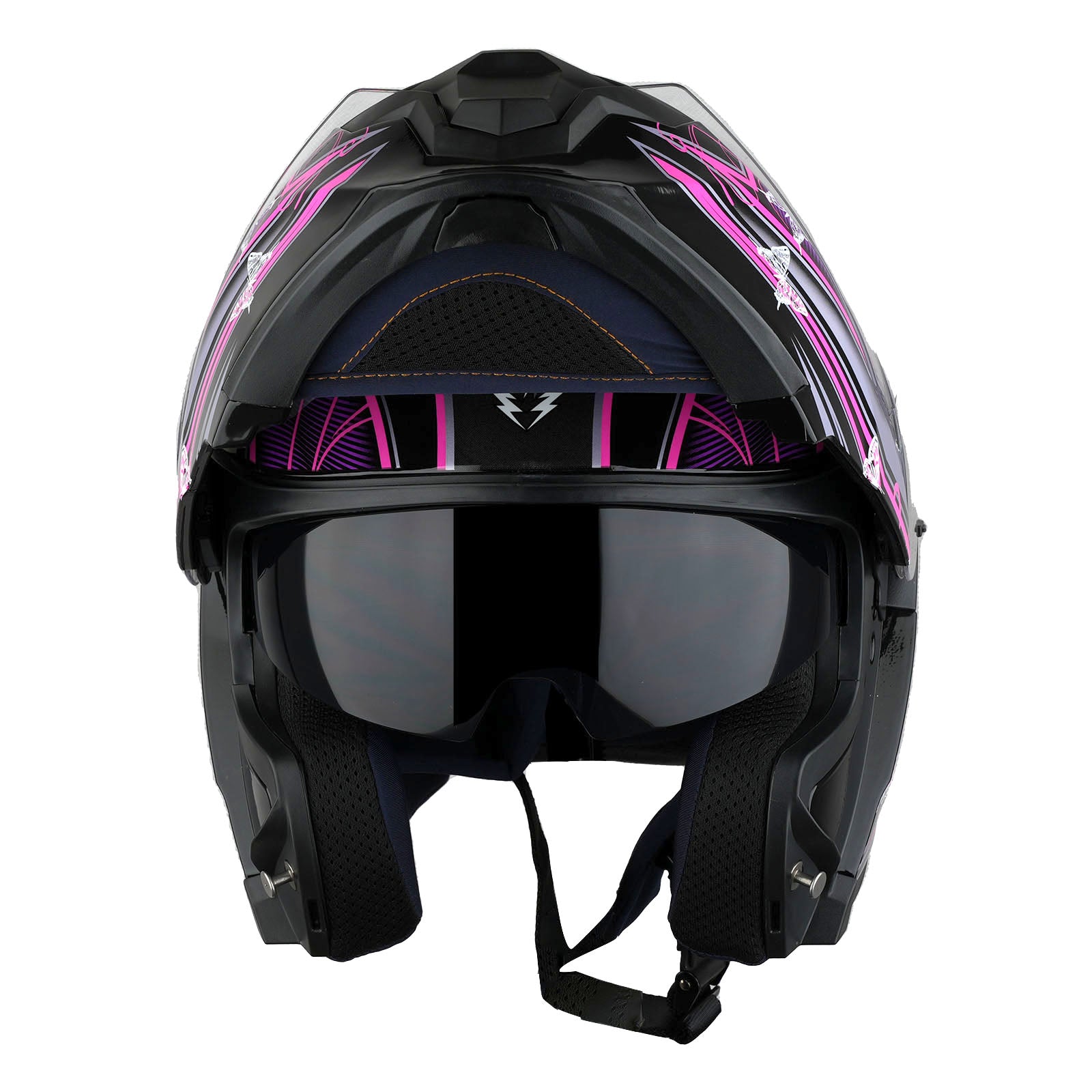 1Storm Motorcycle Street Bike Modular/Flip up Dual Visor Sun Shield Full Face Helmet: HJK920