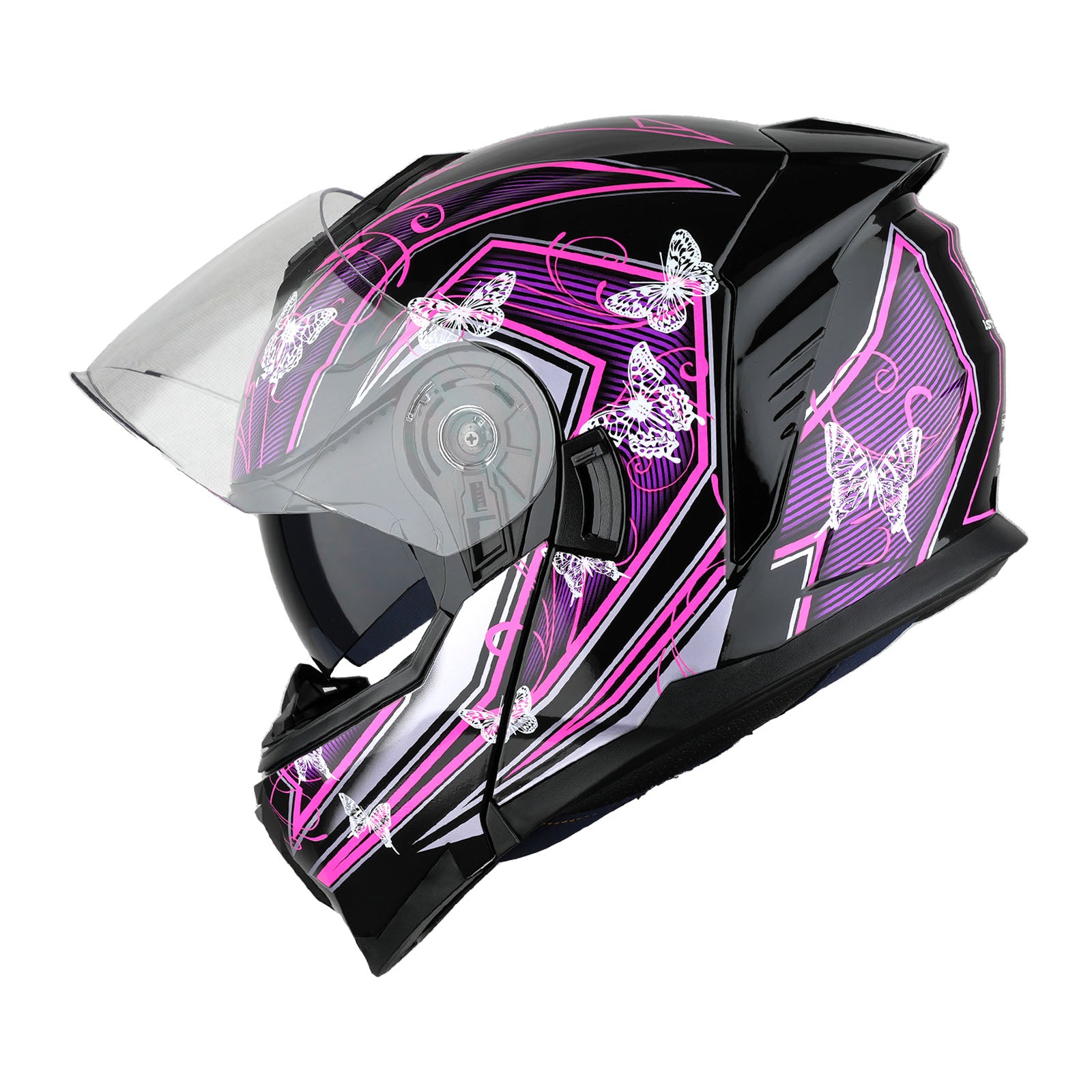 1Storm Motorcycle Street Bike Modular/Flip up Dual Visor Sun Shield Full Face Helmet: HJK920