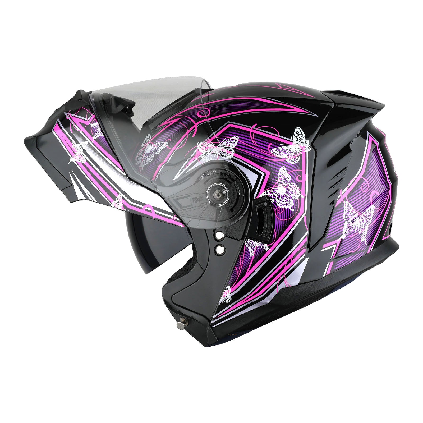 1Storm Motorcycle Street Bike Modular/Flip up Dual Visor Sun Shield Full Face Helmet: HJK920