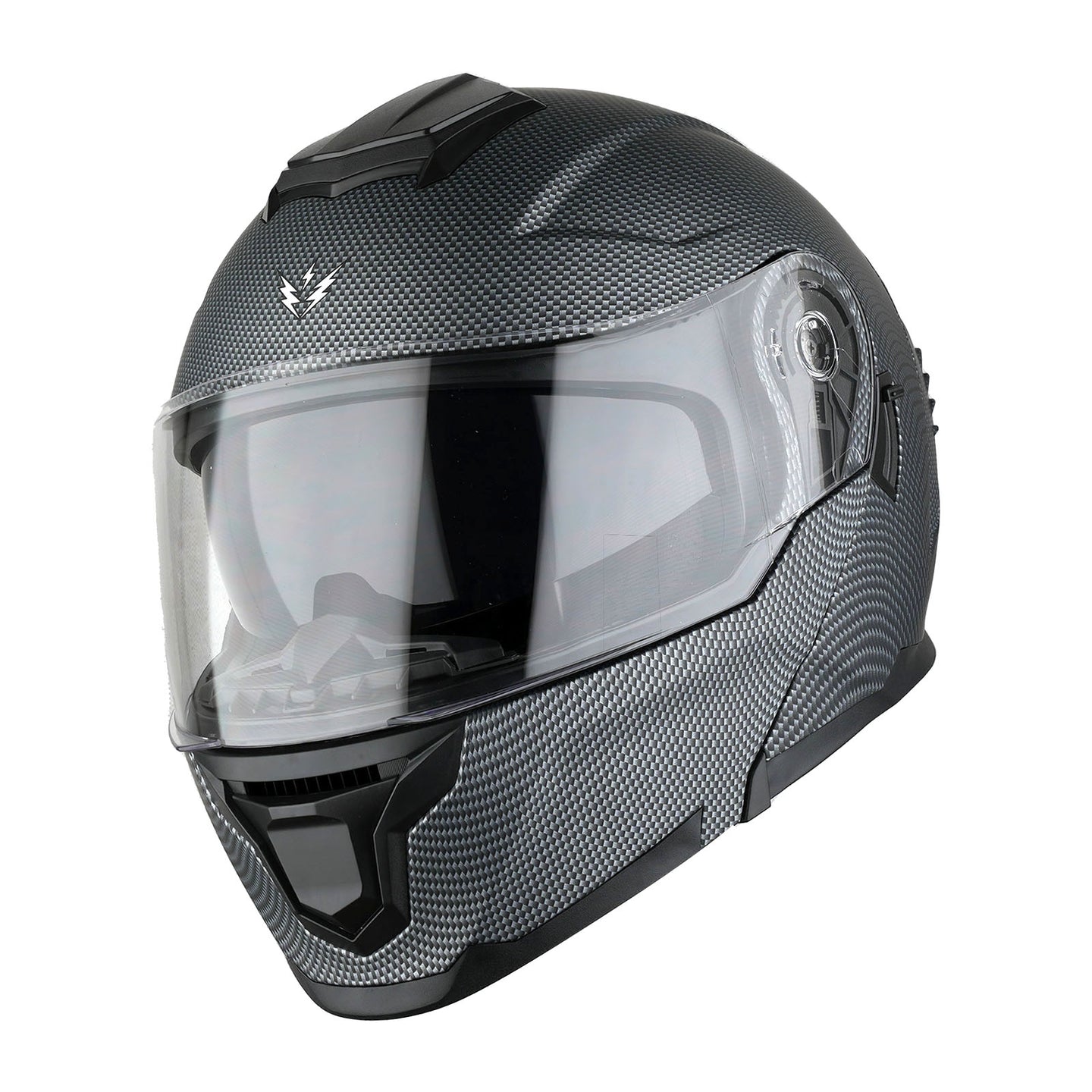1Storm Motorcycle Street Bike Modular/Flip up Dual Visor Sun Shield Full Face Helmet: HJK920