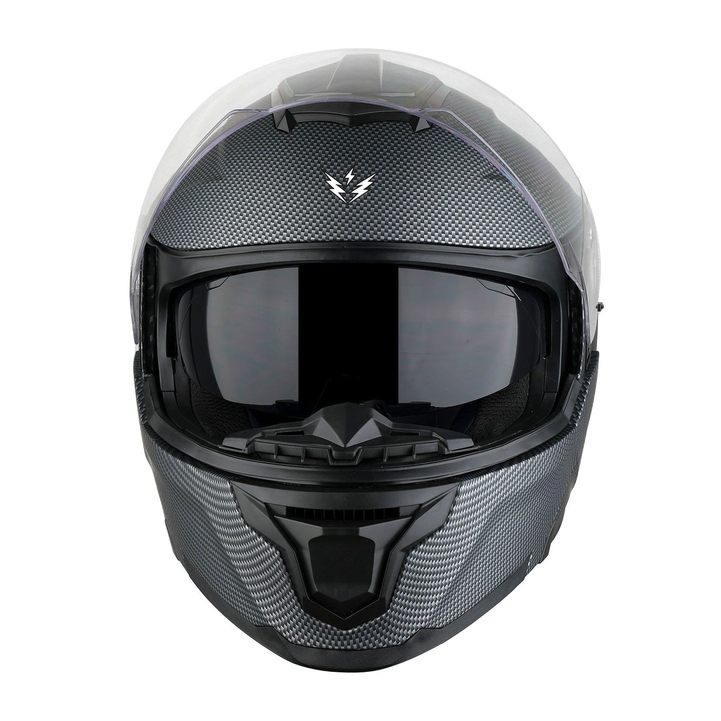 carbon fiber 1storm motorcycle full face helmet for Adults Men and Women Street Bike Racing Helmet DOT Approved with one Extra Clear Shield: KT828 Tinted Visor 1Storm Motorcycle Modular Full Face