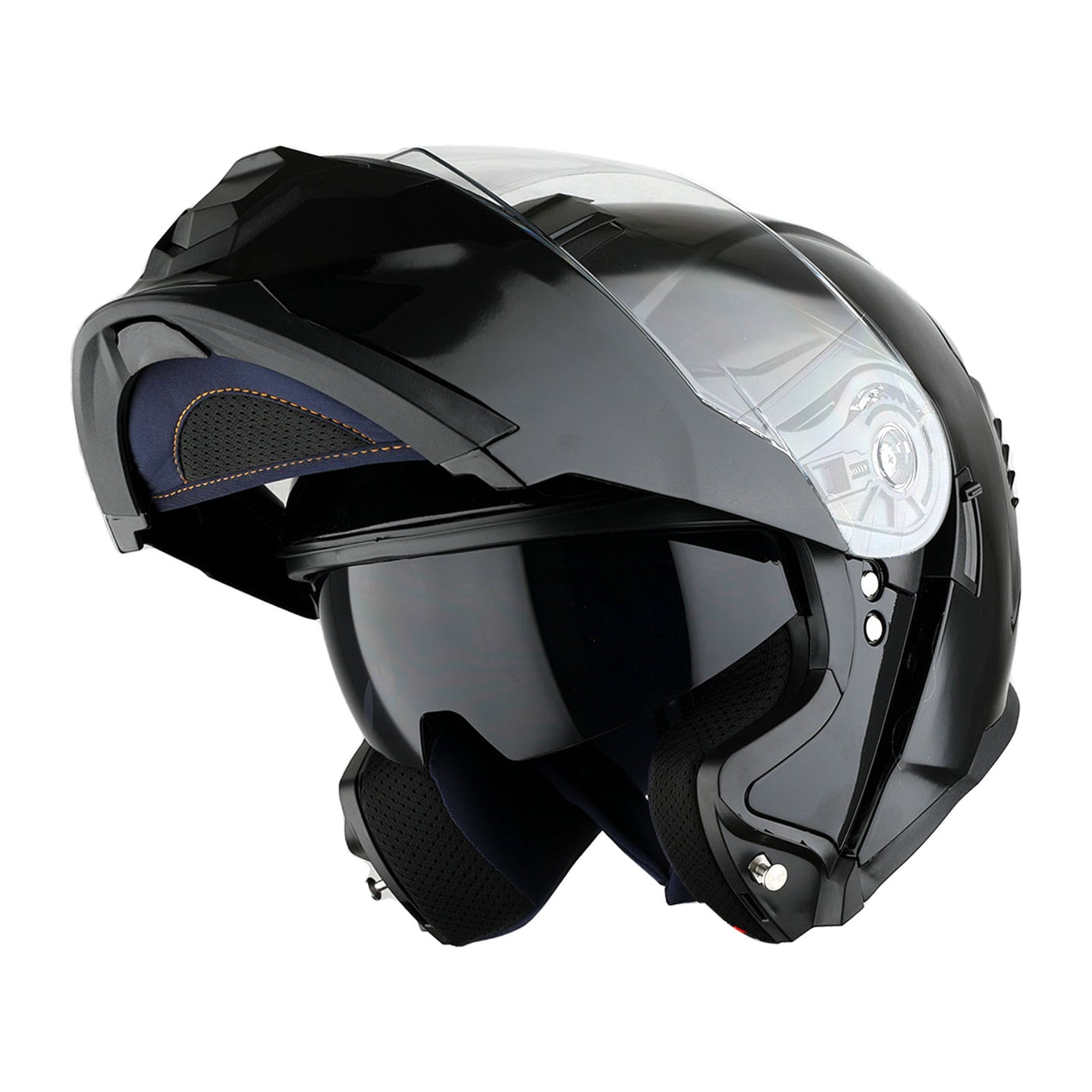 1Storm Motorcycle Street Bike Modular/Flip up Dual Visor Sun Shield Full Face Helmet: HJK920