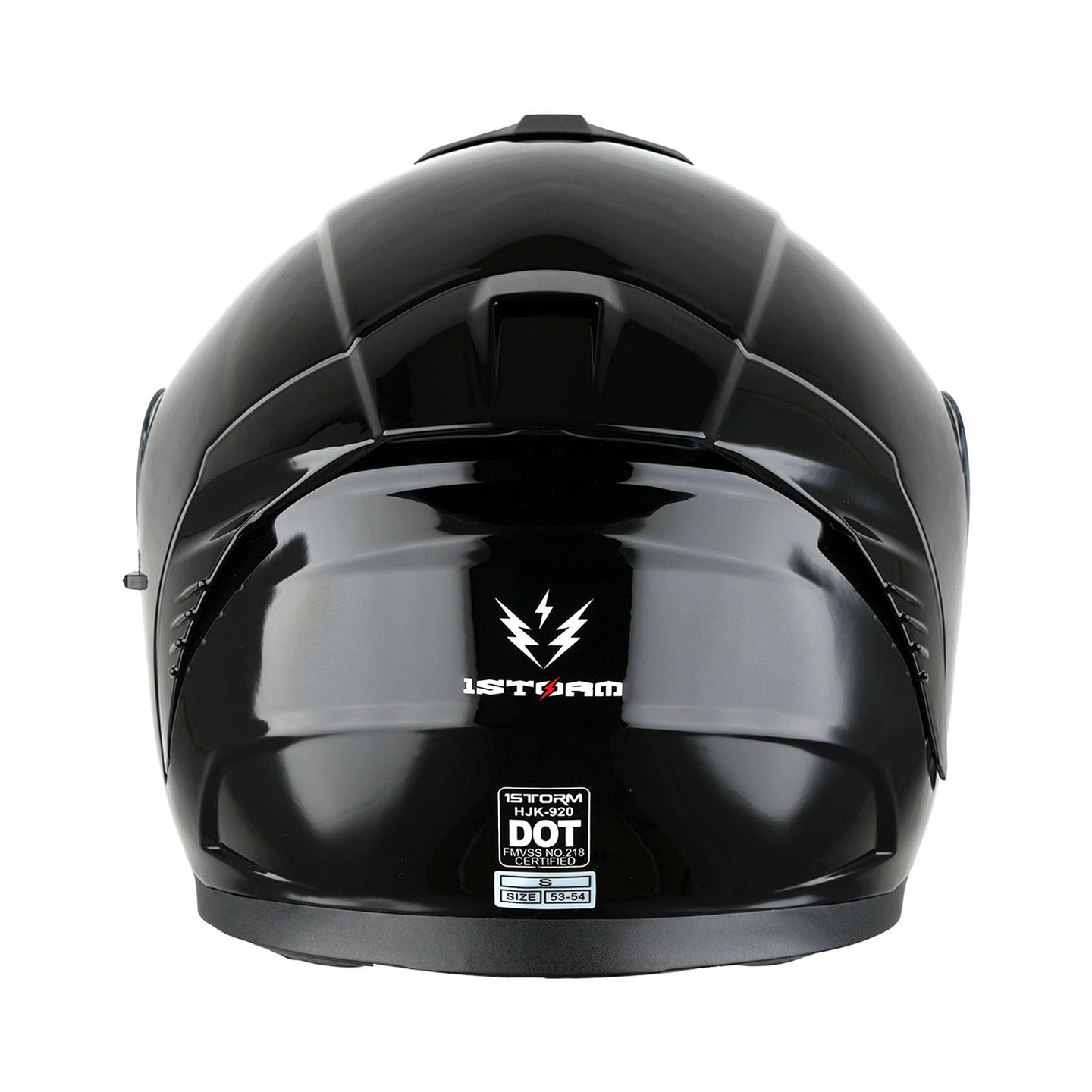 1Storm Motorcycle Street Bike Modular/Flip up Dual Visor Sun Shield Full Face Helmet: HJK920