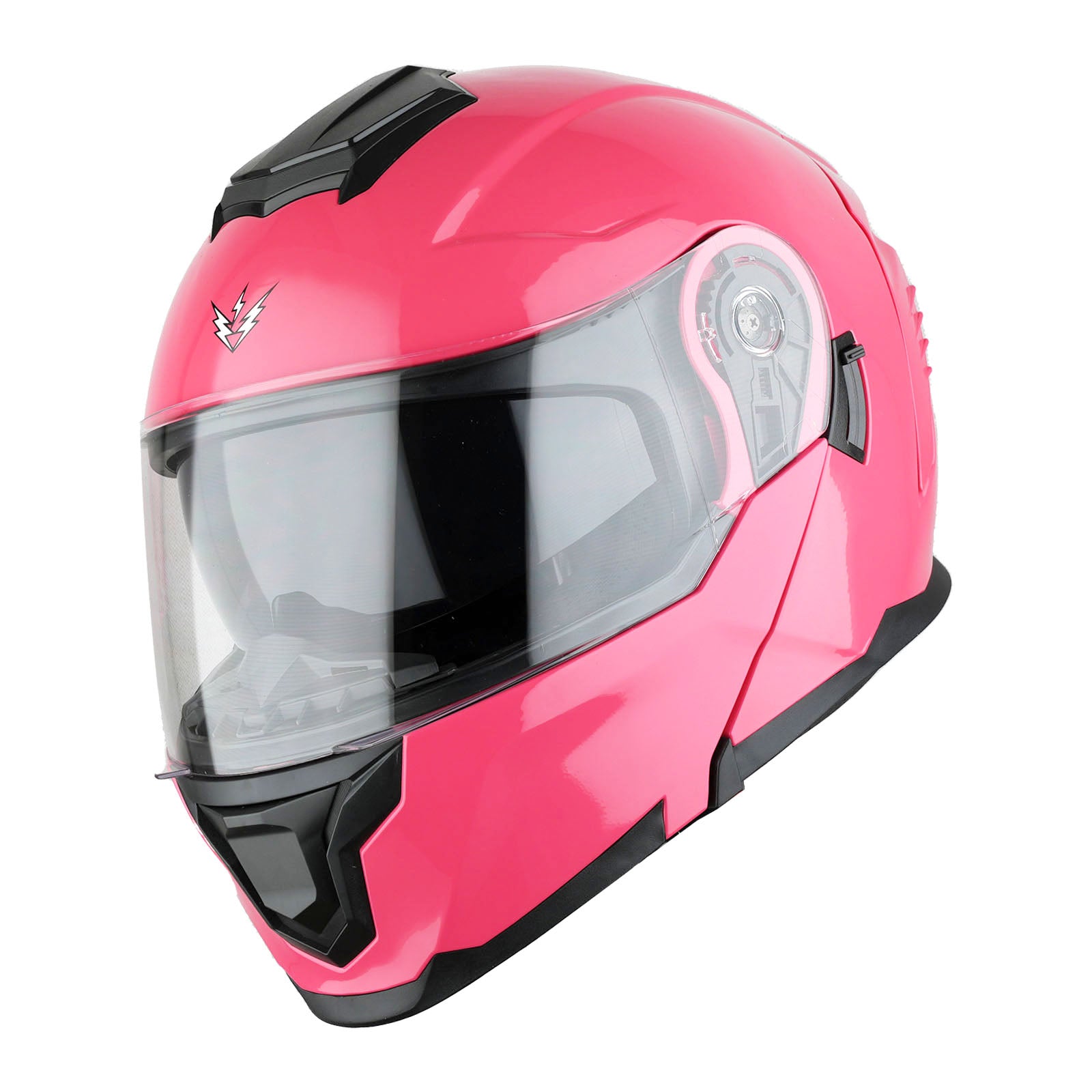 1Storm Motorcycle Street Bike Modular/Flip up Dual Visor Sun Shield Full Face Helmet: HJK920