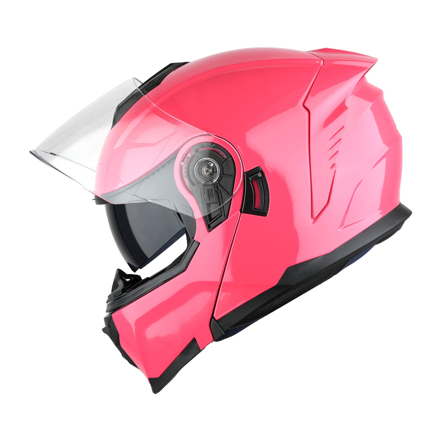 face motorcycle helmet pink Warrior 999 HNJ with Horns & Black Visor Made from high Motorcycle Full Face Helmet HJM