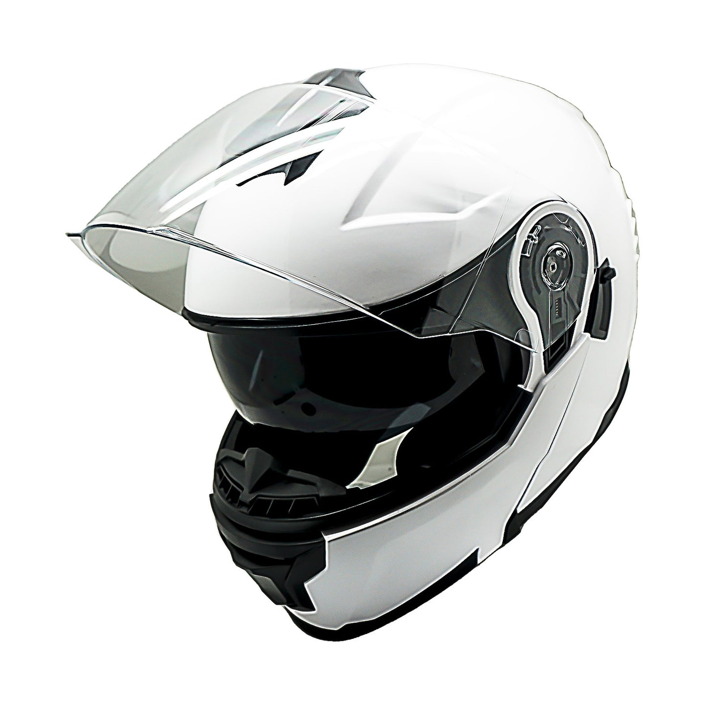 1Storm Motorcycle Street Bike Modular/Flip up Dual Visor Sun Shield Full Face Helmet: HJK920