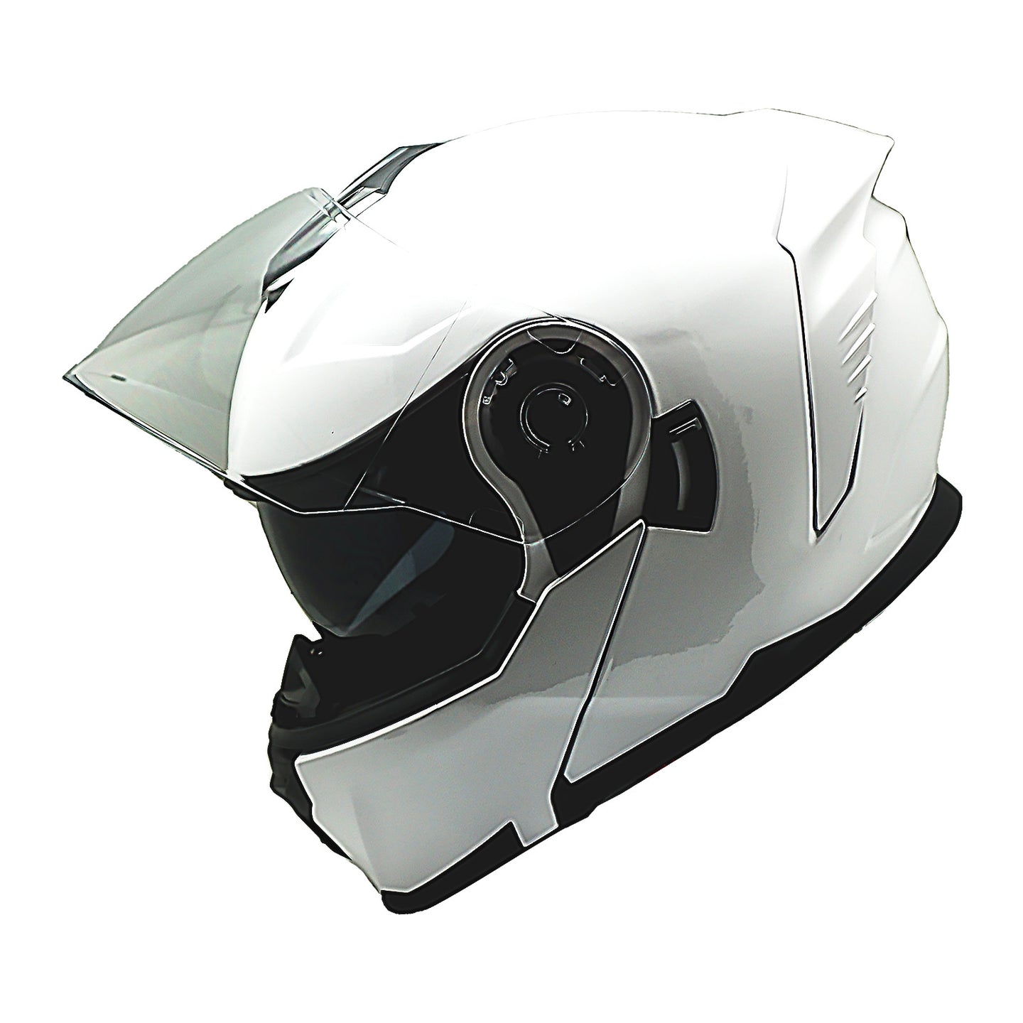 1Storm Motorcycle Street Bike Modular/Flip up Dual Visor Sun Shield Full Face Helmet: HJK920