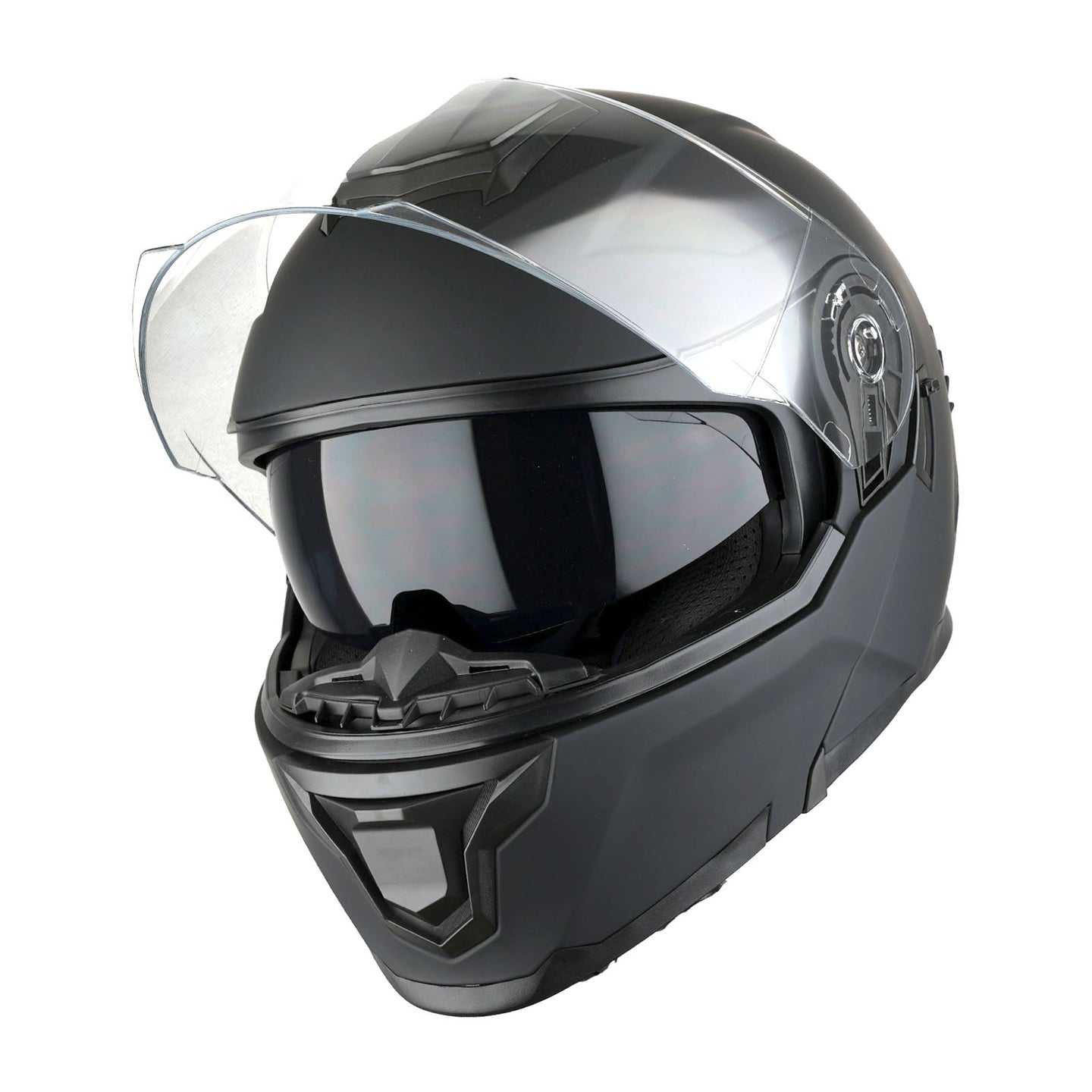 fuel m 1 modular flip up motorcycle helmet 1Storm Motorcycle Street Bike Modular/Flip up Dual Visor Sun Shield Full Face Helmet: HJK920 Glossy Black / M(57-58 cm 22.4/22.8 Inch )