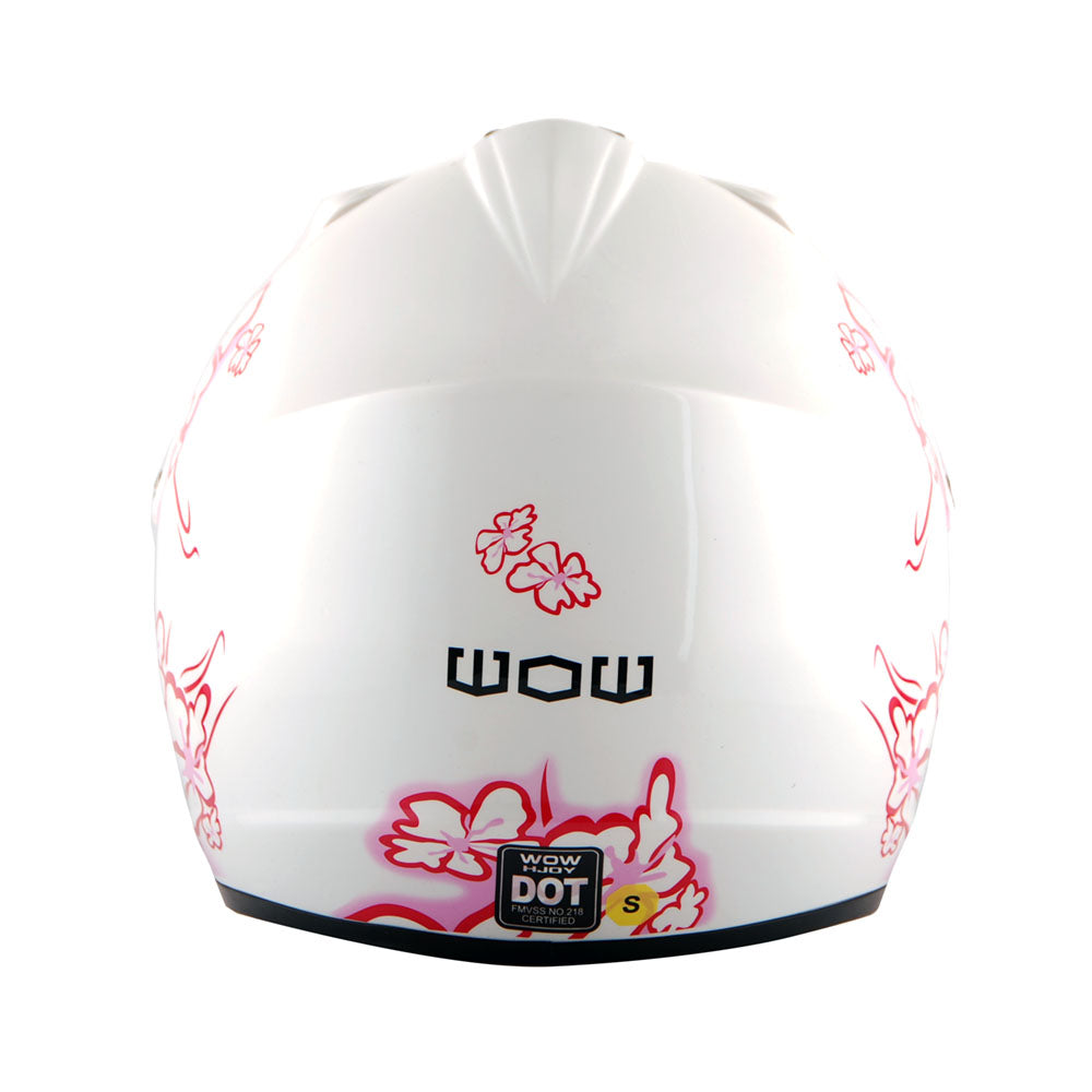 WOW Youth Kids Motocross BMX MX ATV Dirt Helmet HJOY + Goggles + MG Youth Glove Bundle