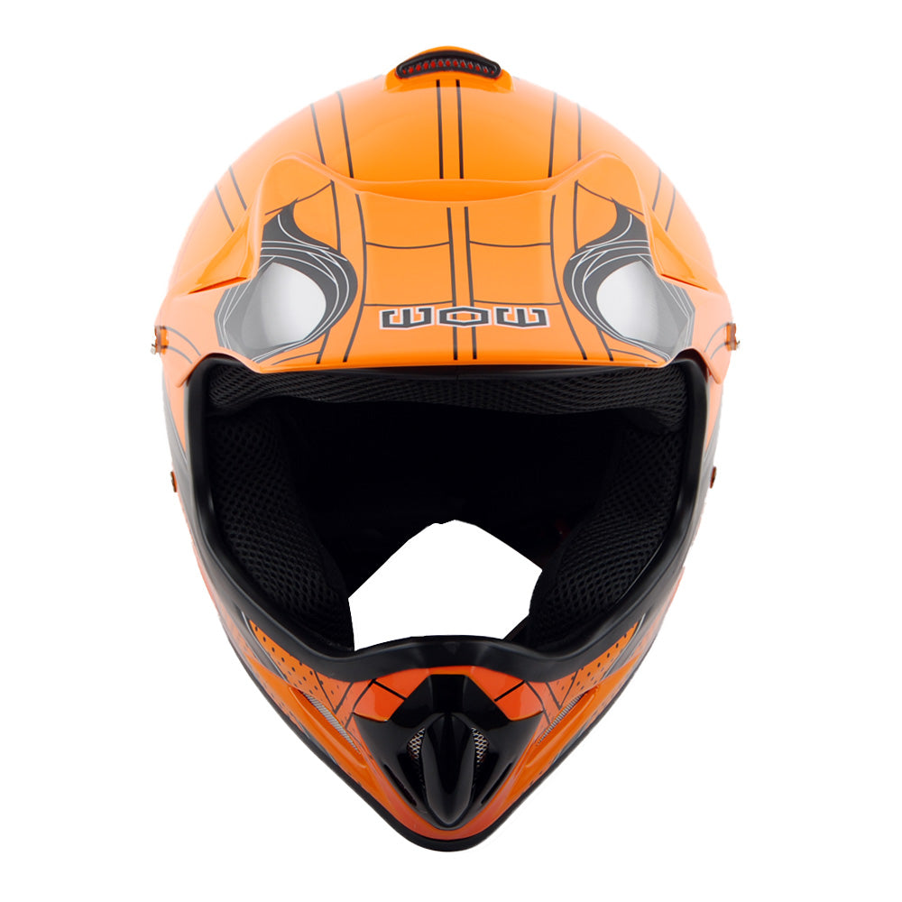 WOW Youth Kids Motocross BMX MX ATV Dirt Helmet HJOY + Goggles + MG Youth Glove Bundle