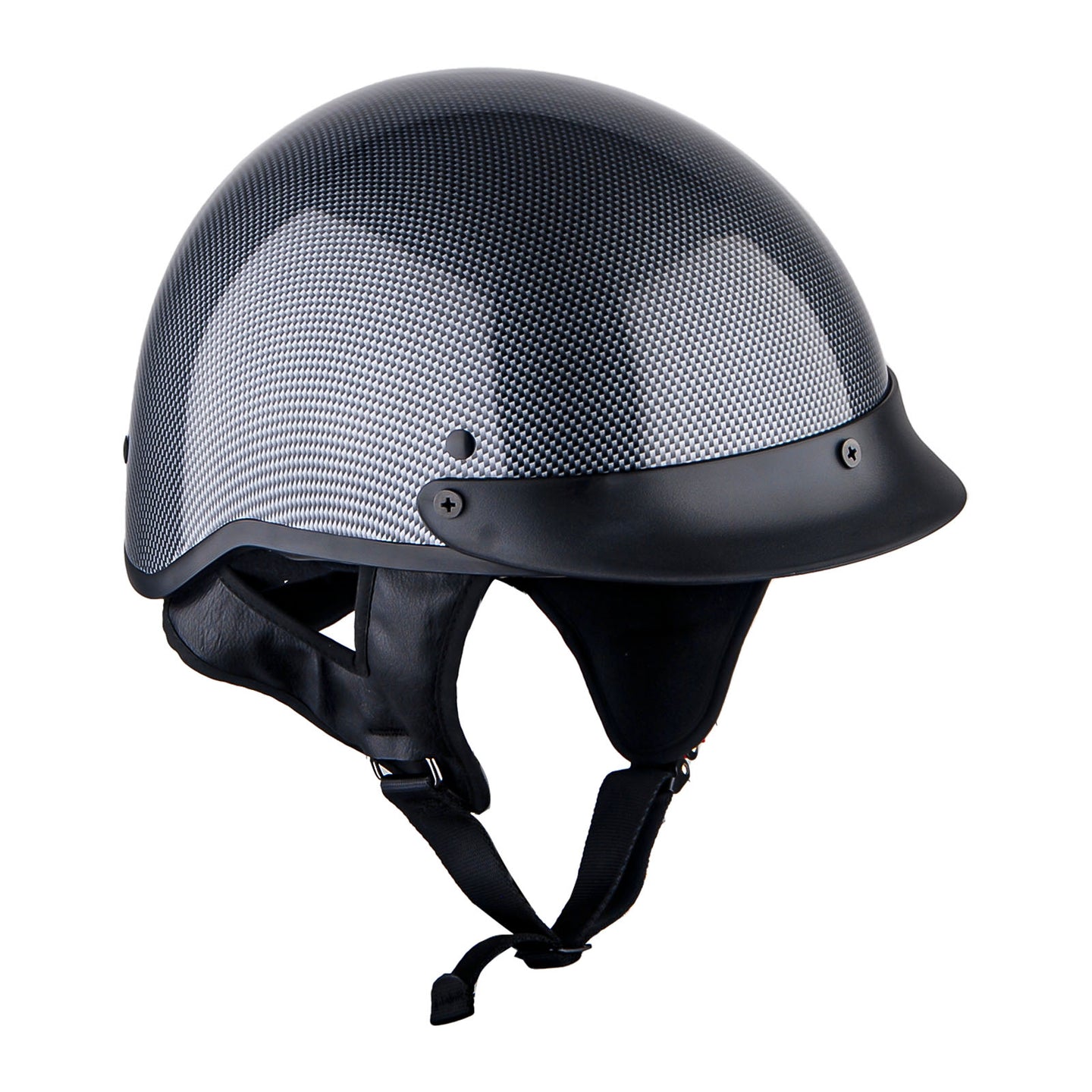 1Storm Motorcycle Half Face Helmet Mopeds Scooter Pilot with retratable Inner Smoked Visor: HKY205V
