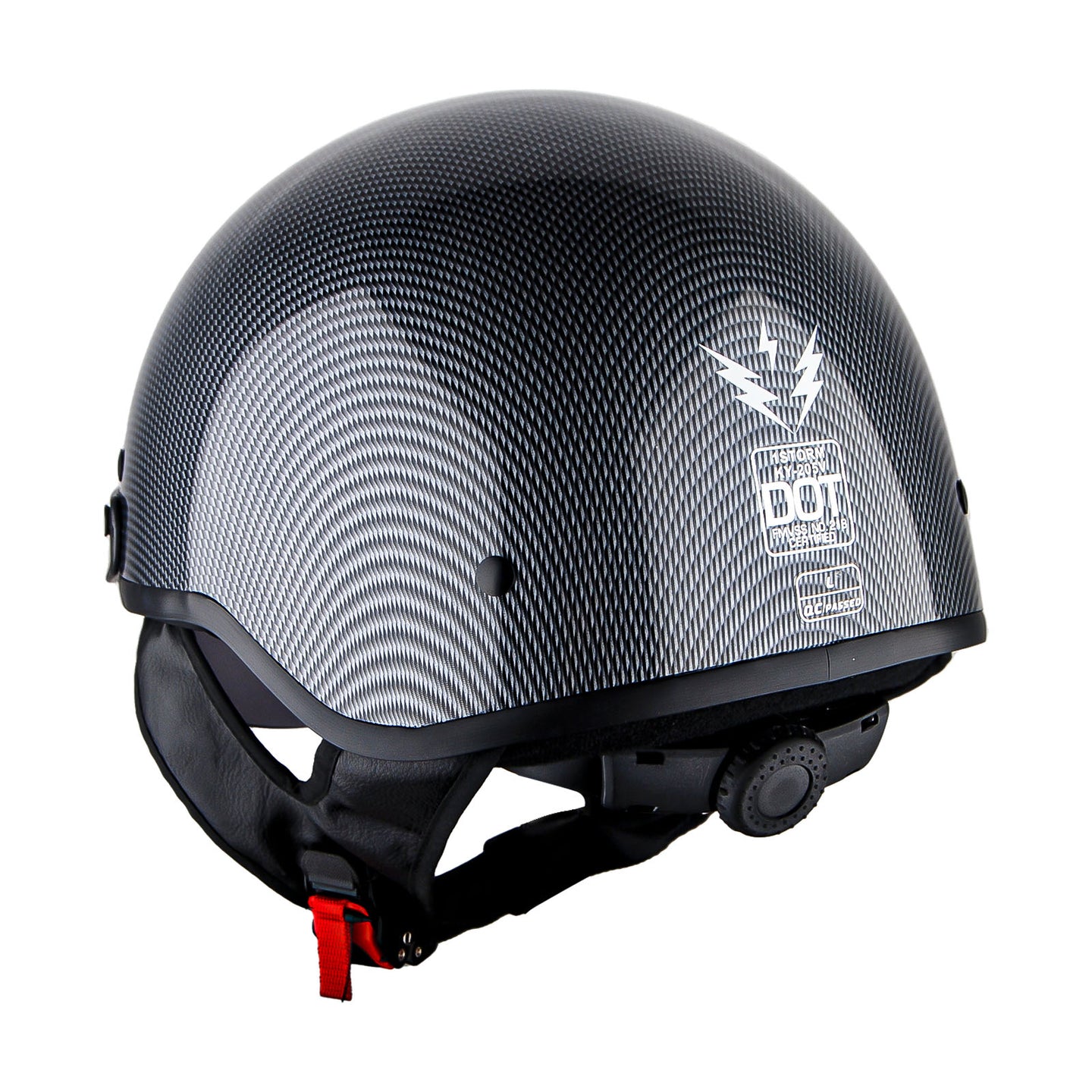 1Storm Motorcycle Half Face Helmet Mopeds Scooter Pilot with retratable Inner Smoked Visor: HKY205V