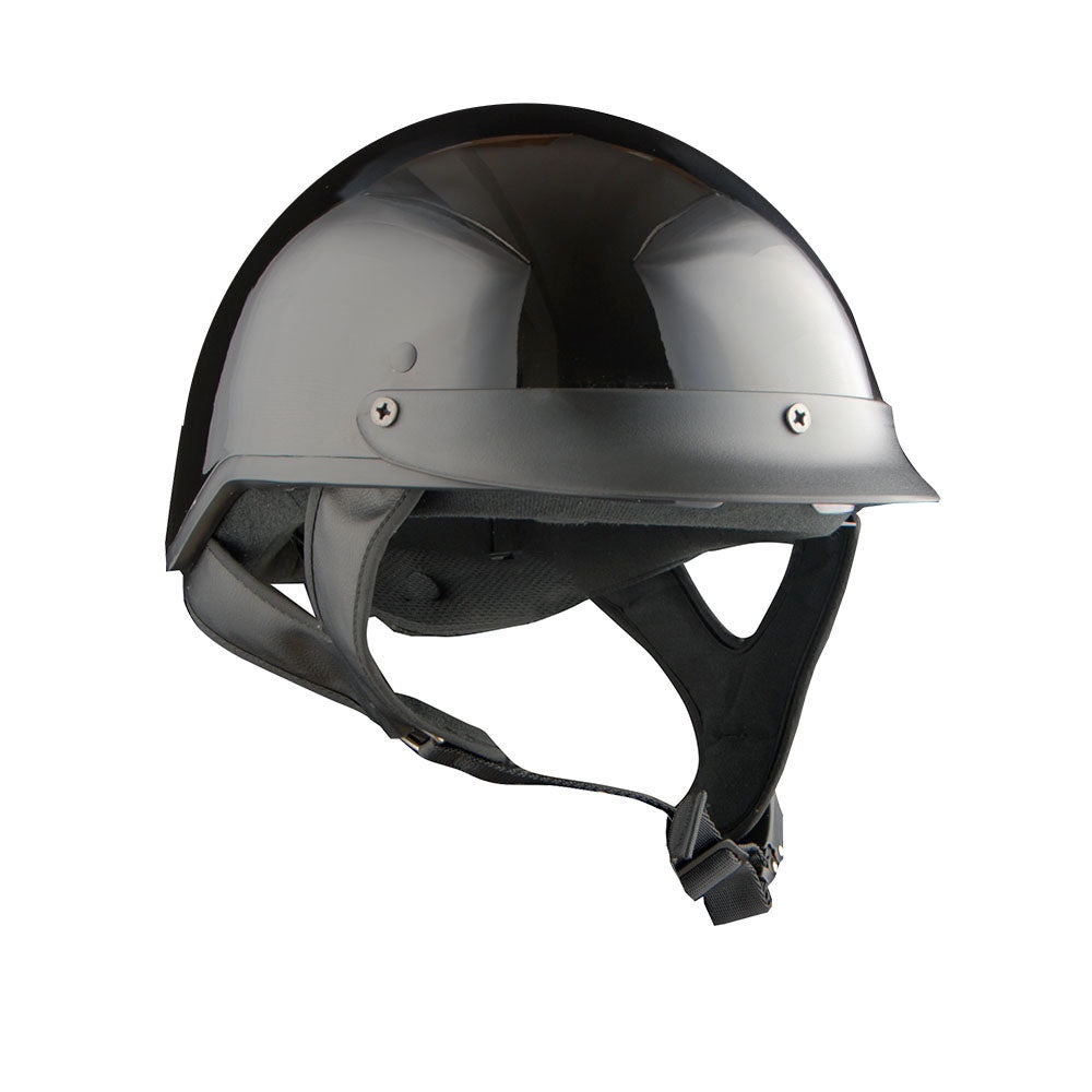 1Storm Motorcycle Half Face Helmet Mopeds Scooter Pilot with retratable Inner Smoked Visor: HKY205V