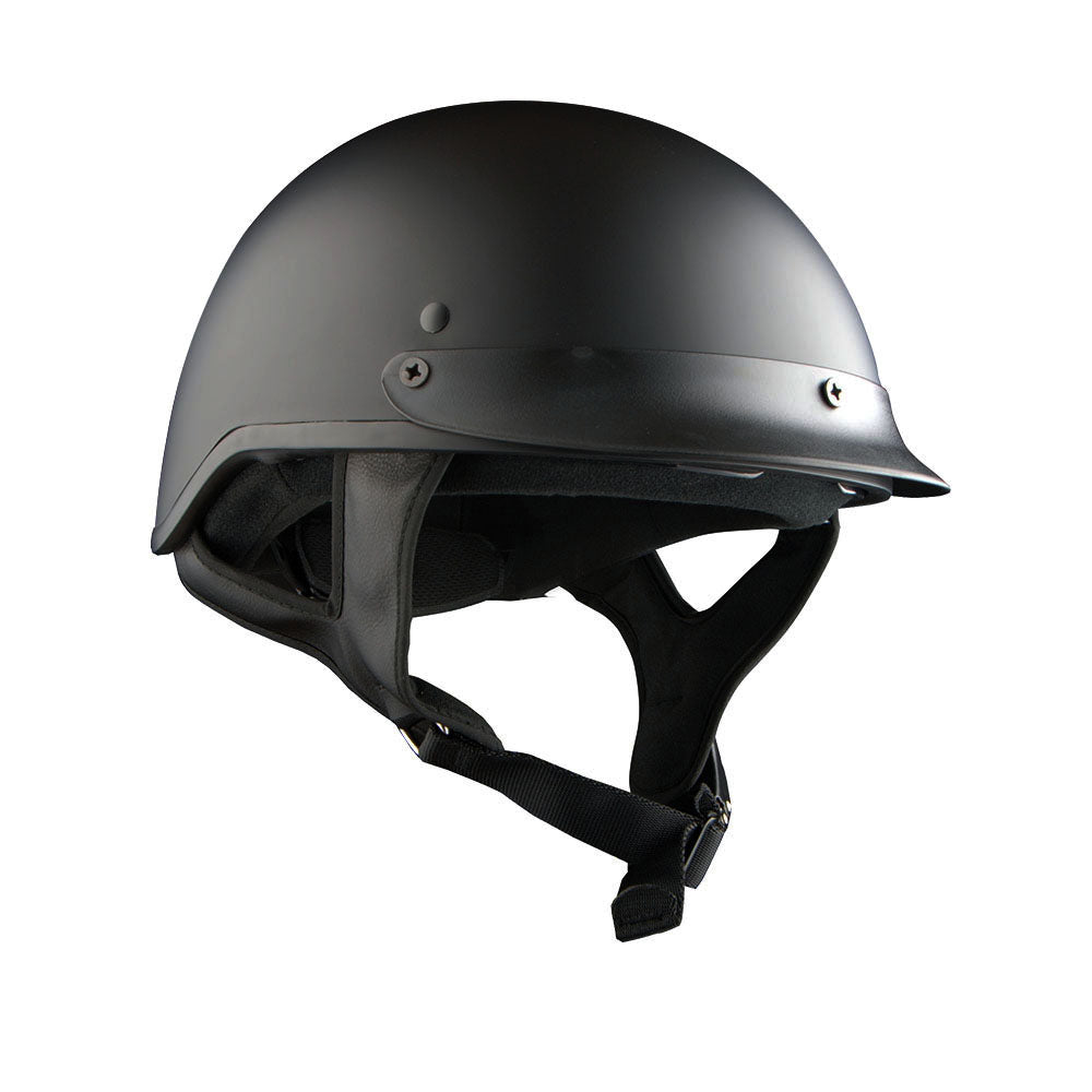 1Storm Motorcycle Half Face Helmet Mopeds Scooter Pilot with retractable Inner Smoked Visor, HKY205V + T008 Black Tinted Goggle Bundle