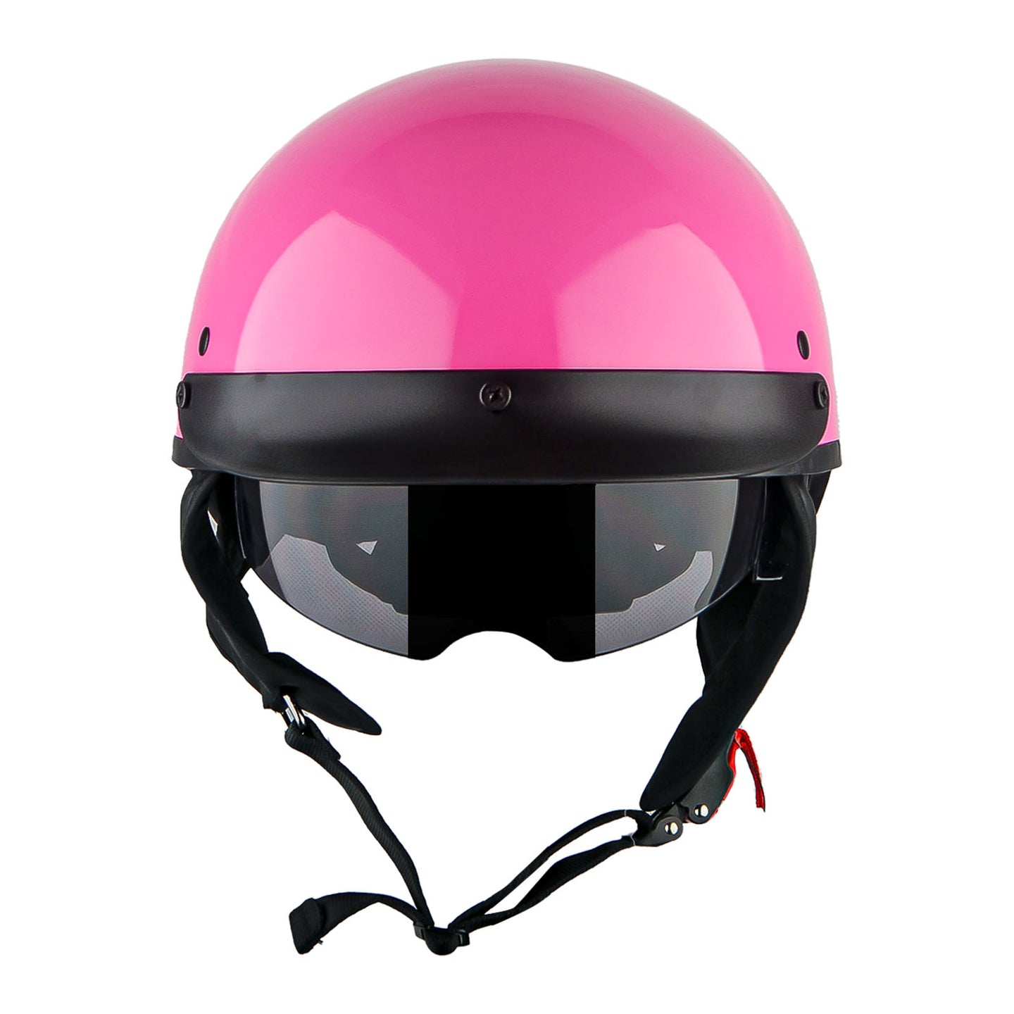 1Storm Motorcycle Half Face Helmet Mopeds Scooter Pilot with retratable Inner Smoked Visor: HKY205V